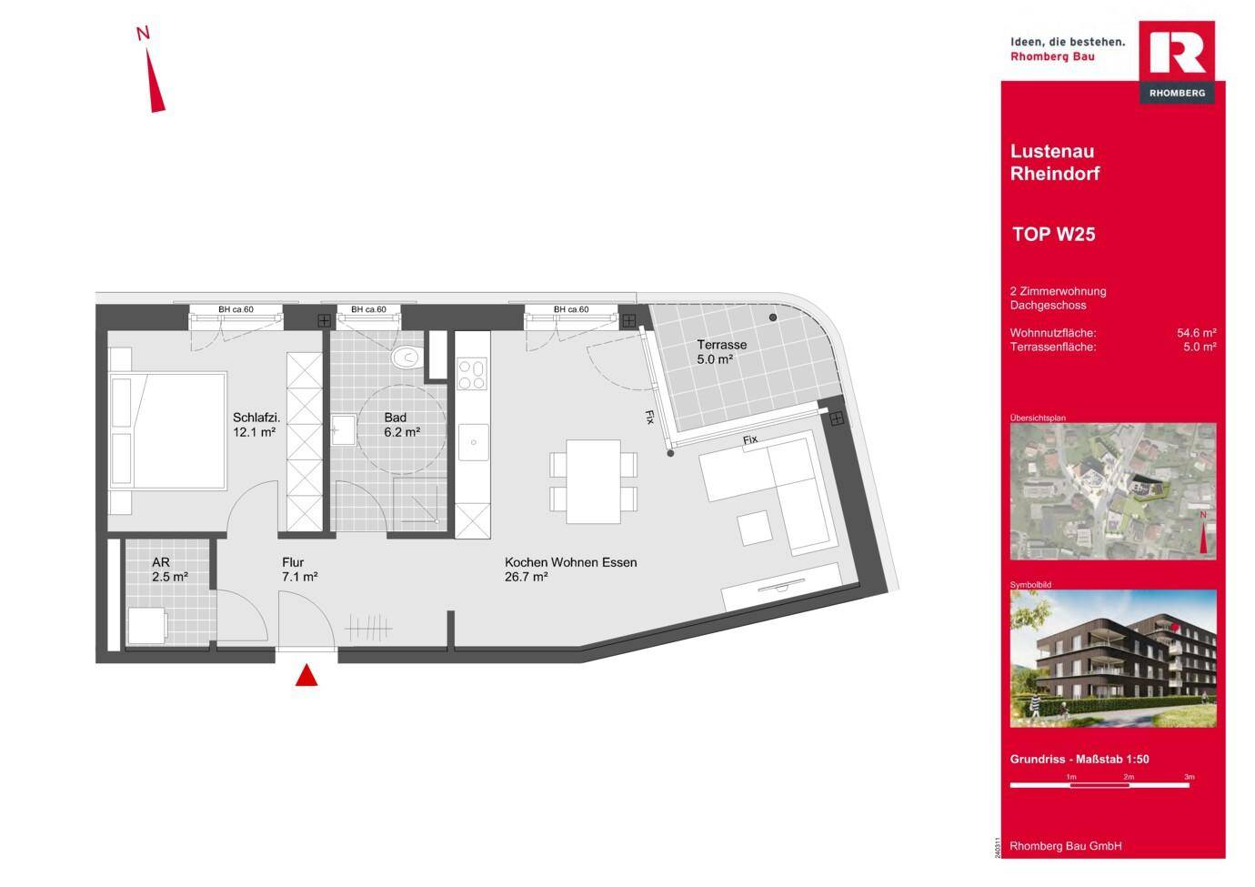 Dachgeschosswohnung in Lustenau, Top W25 - Widok 4