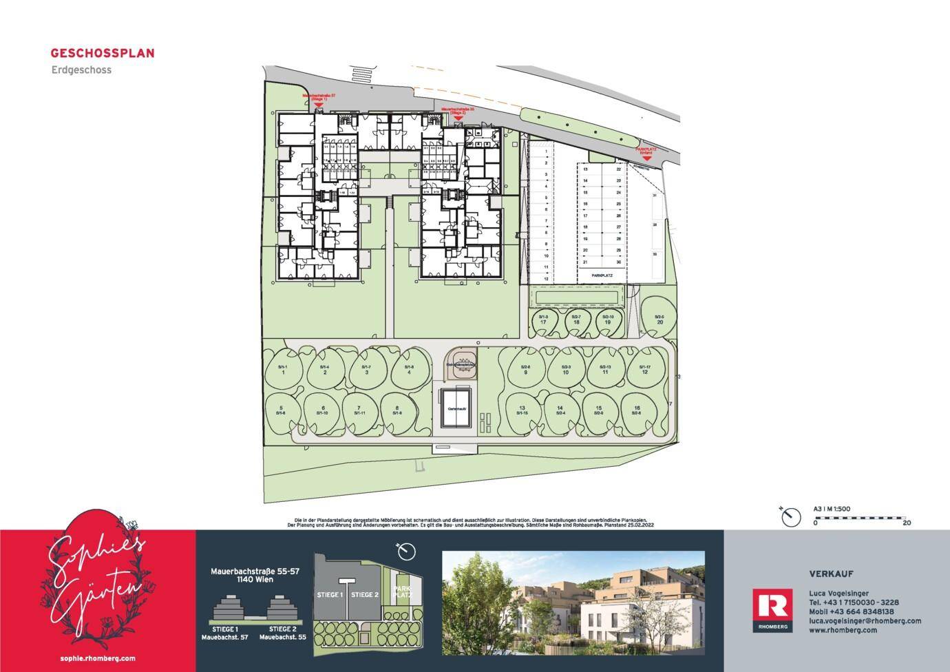 Geschossplan EG+Parkplatz