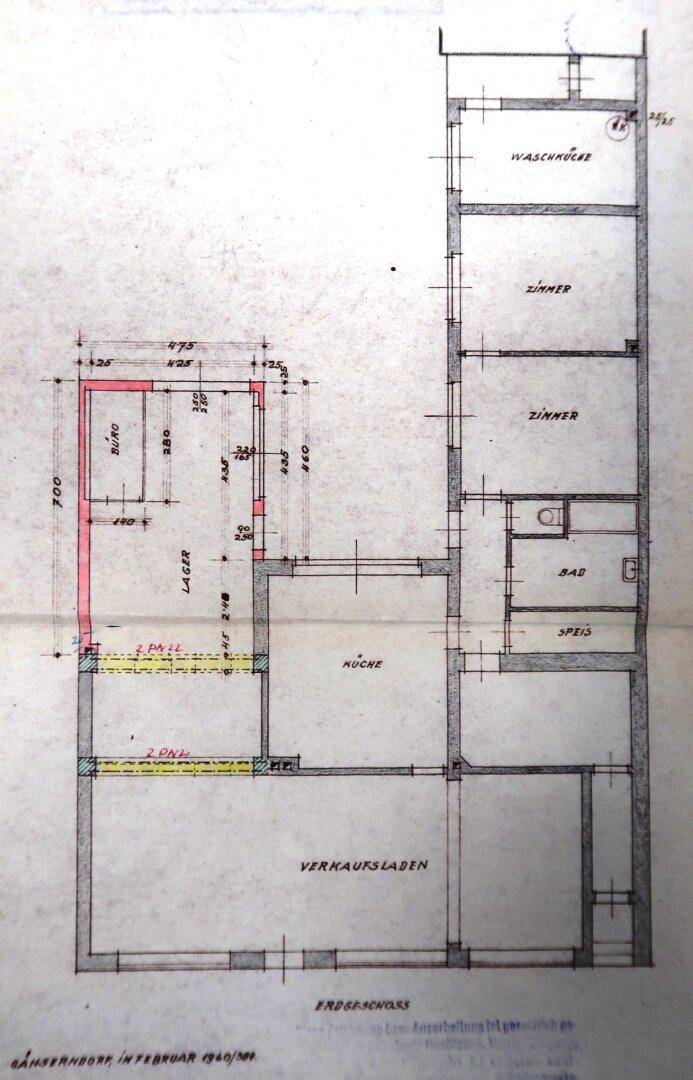 Grundrissplan Gebäude im Norden