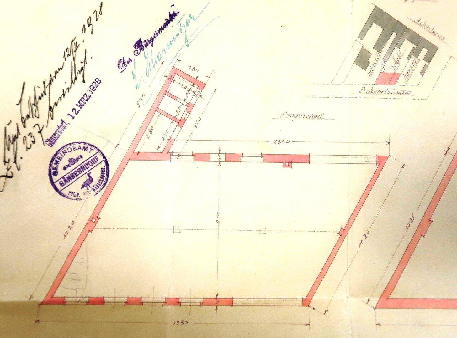 Grundrissplan Werkstätte