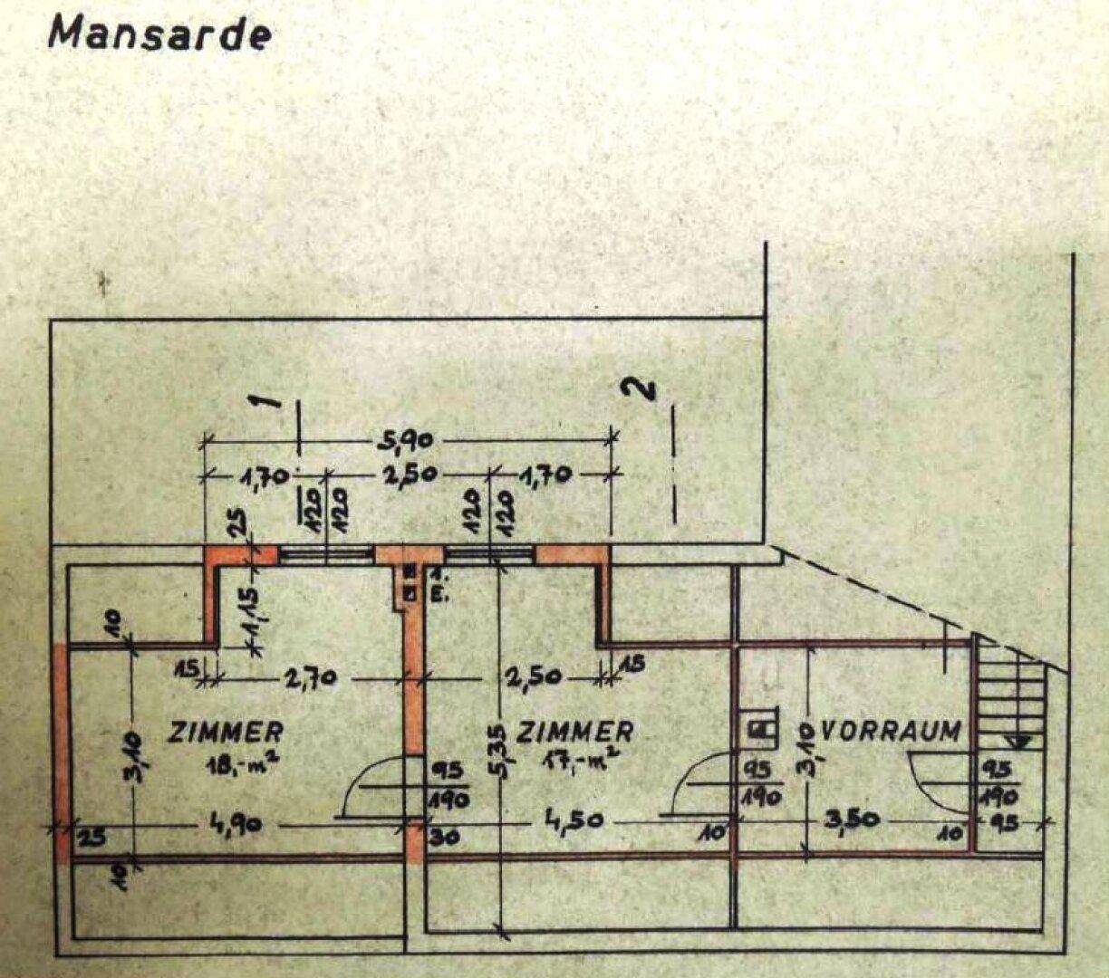 Grundriss Mansarde