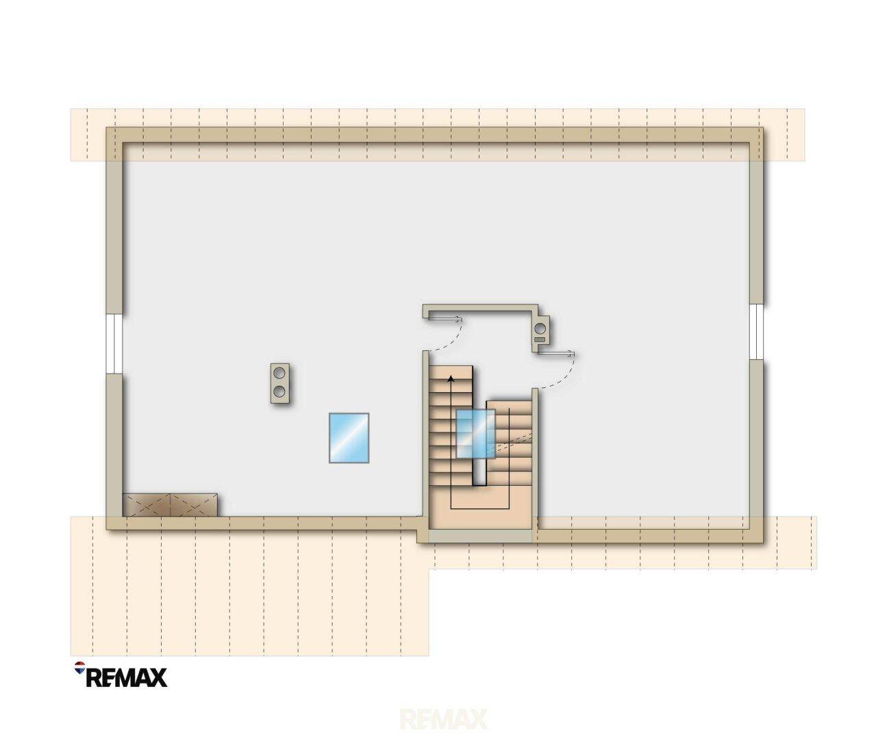 Grundriss unausgebautes Dachgeschoss