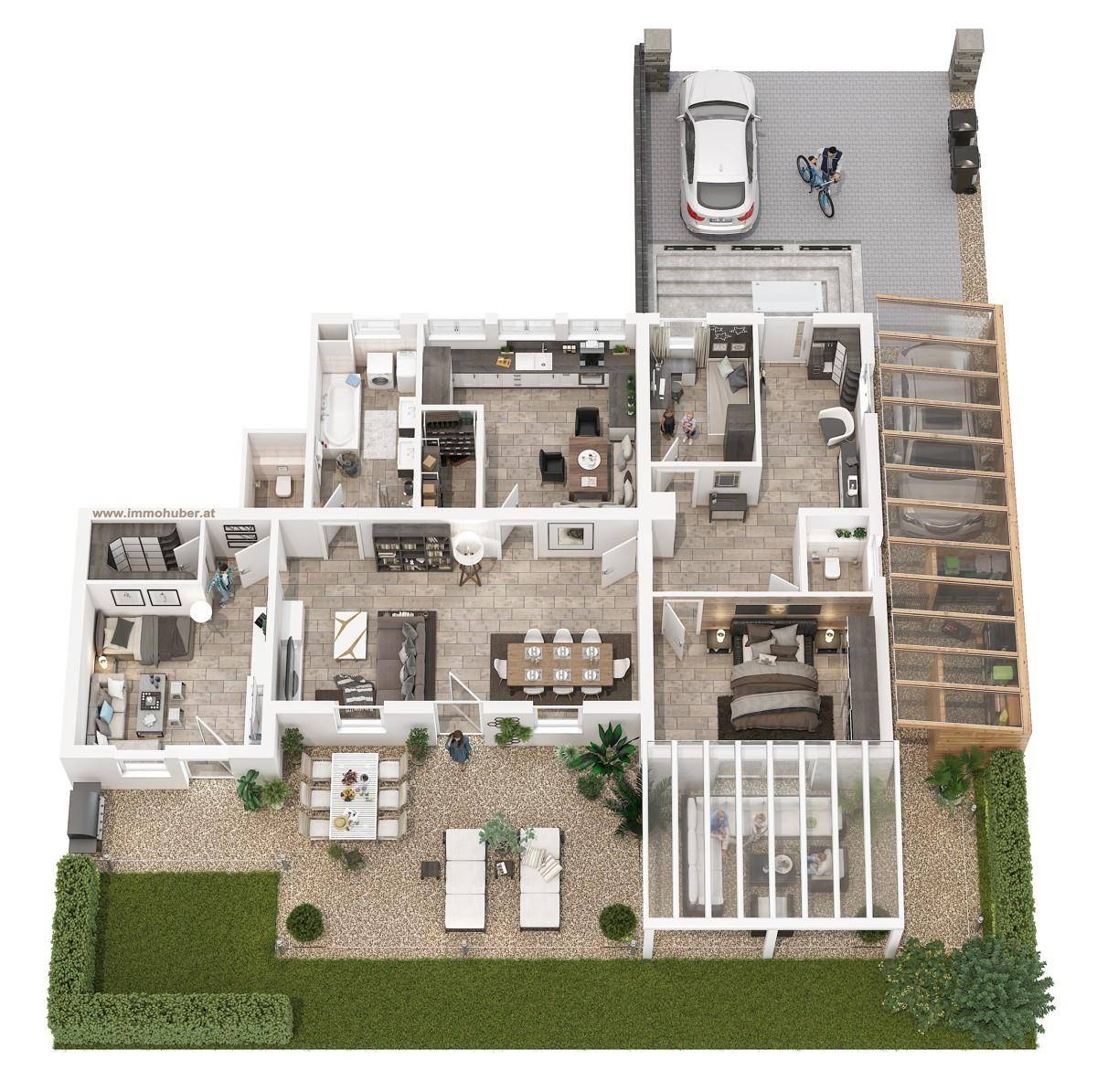 3D-Grundriss-Wohnung