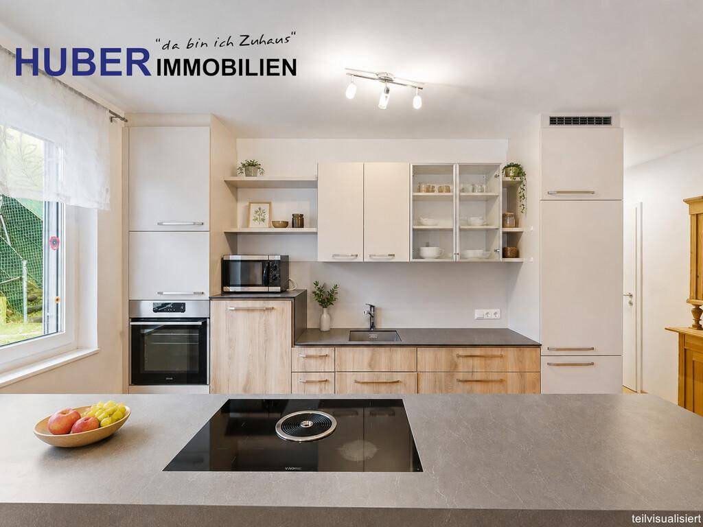moderne, offene Tischlerküche