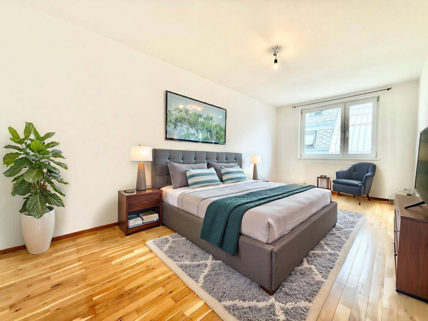 Schlafzimmer staged