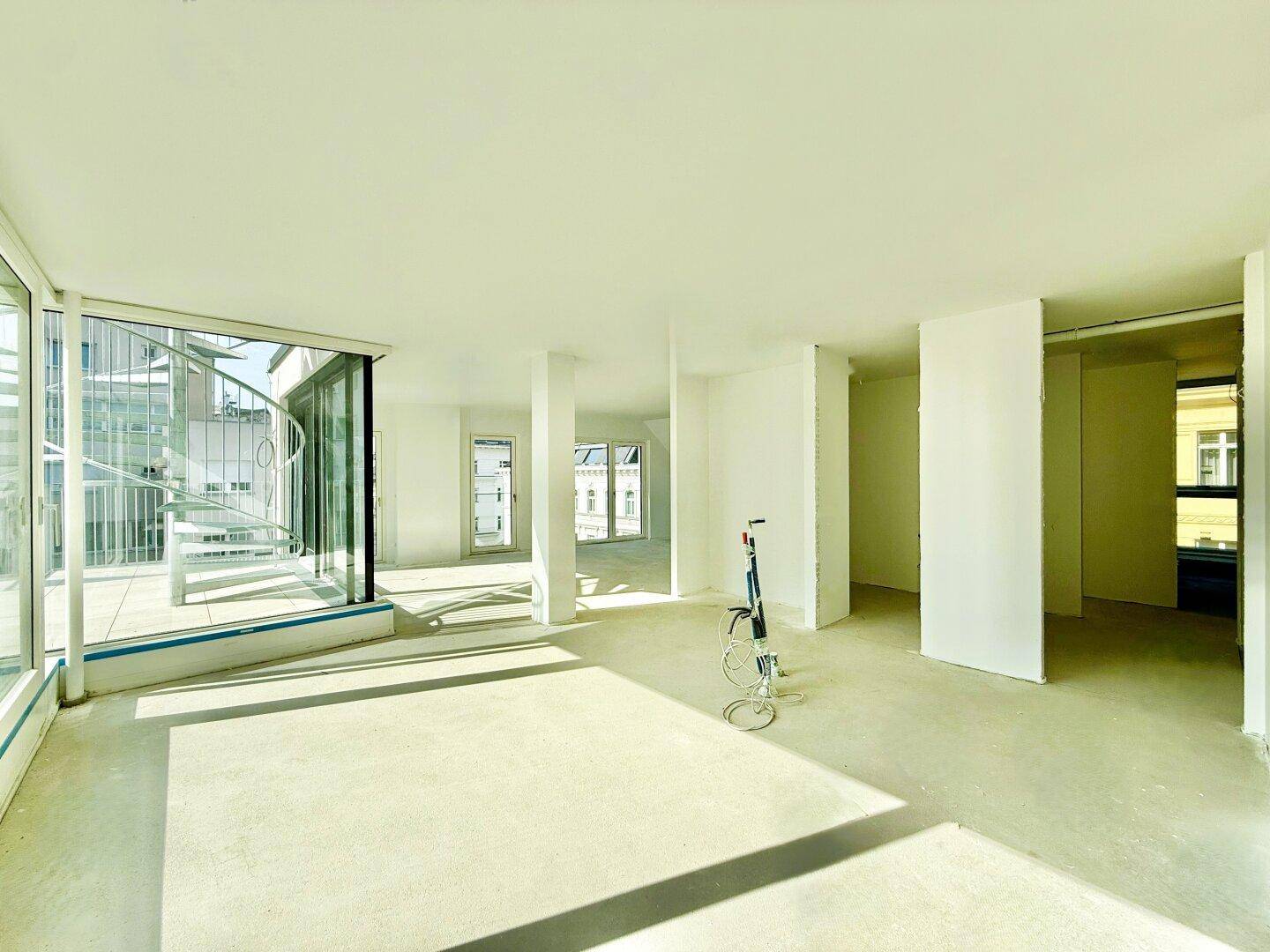 EXKLUSIVES PENTHOUSE | 360° Blick | 110 m² Dachterrasse | ca. 168m² gew. NFL | 3 Zimmer | Klimaanlage - Mehr