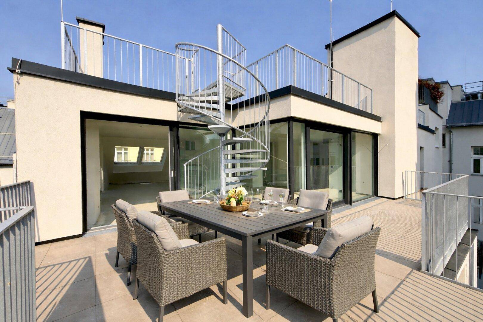EXKLUSIVES PENTHOUSE | 360° Blick | 110 m² Dachterrasse | ca. 168m² gew. NFL | 3 Zimmer | Klimaanlage - Ansicht 4