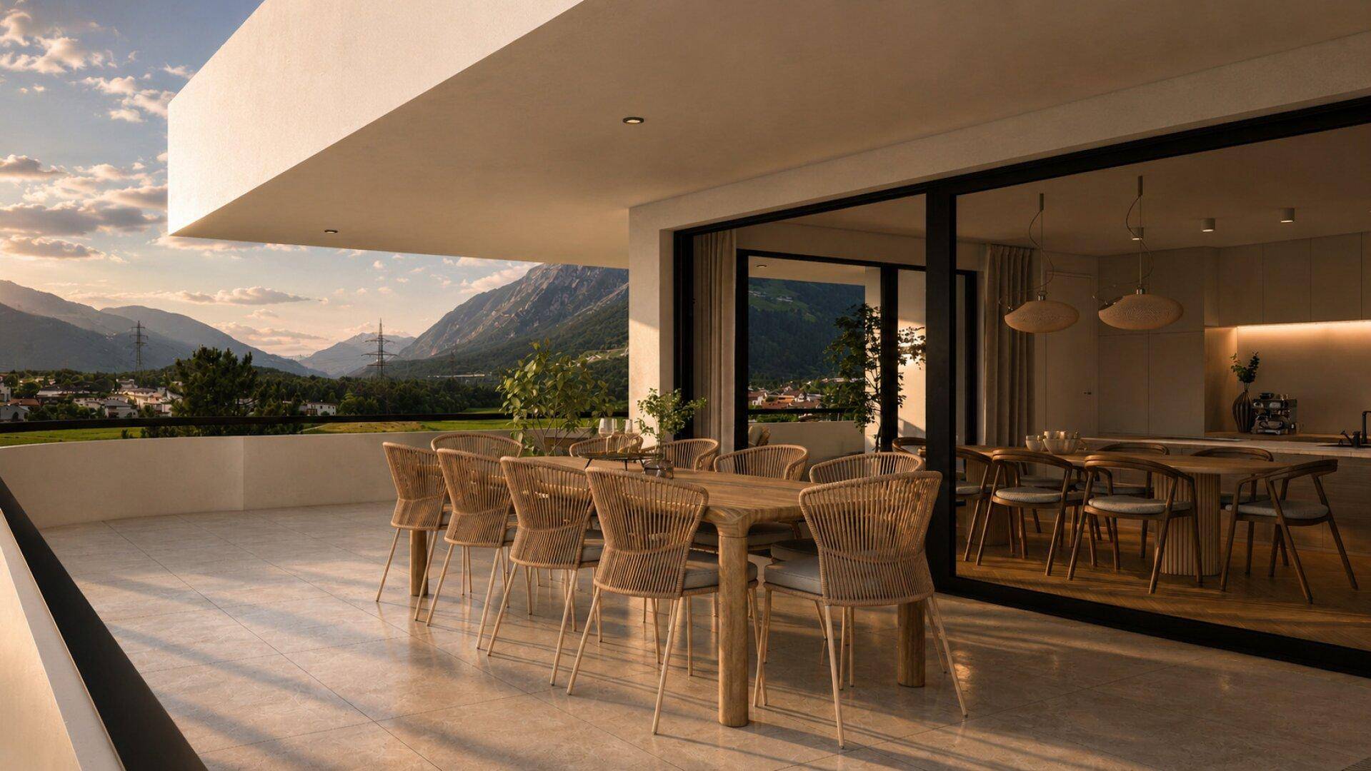 Penthouse in Haiming – wo der Horizont zur Wohnzimmerwand wird - Ansicht 4