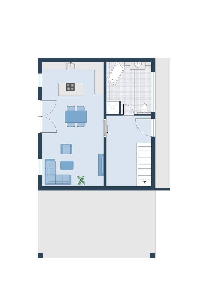 Grundrissplan Erdgeschoss Neubau