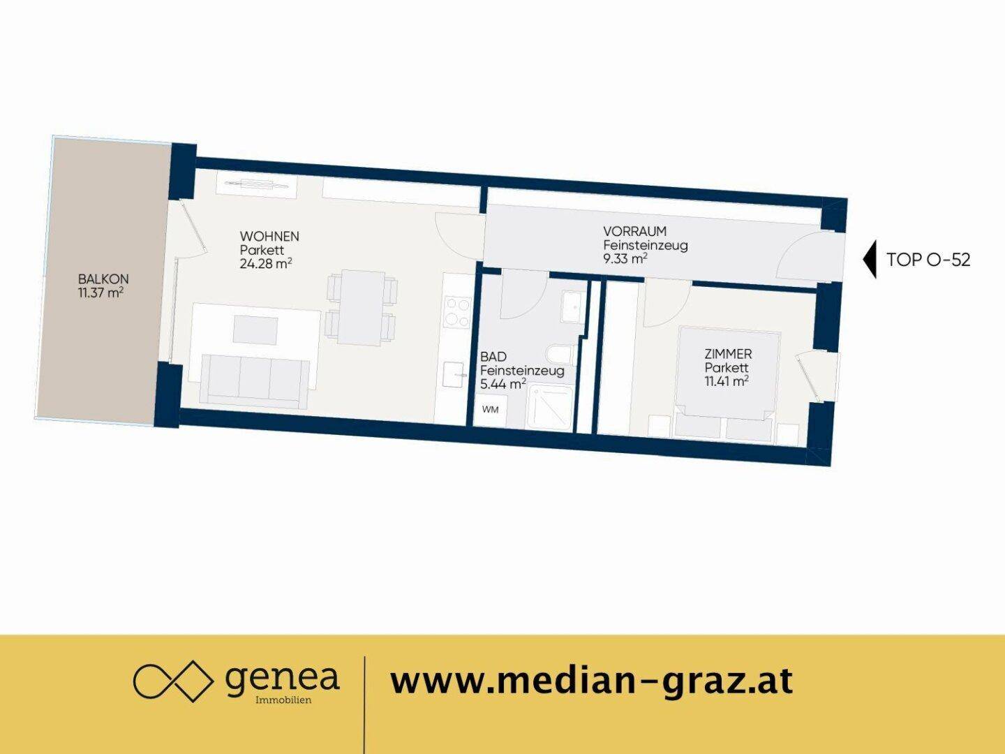 Nachhaltig Wohnen | Provisionsfrei | MEDIAN | Neubau | 2-Zimmer Wohnung – pohled 5