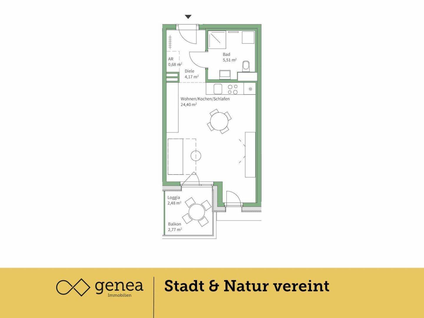 Helle Wohnung im obersten Geschoss mit Blick ins Grüne - Jakomini Verde – pohled 2