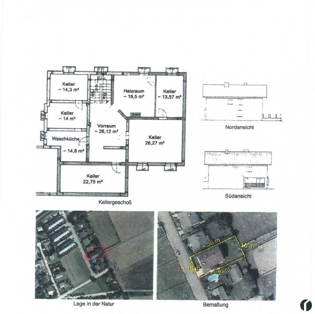 Lageplan und Keller