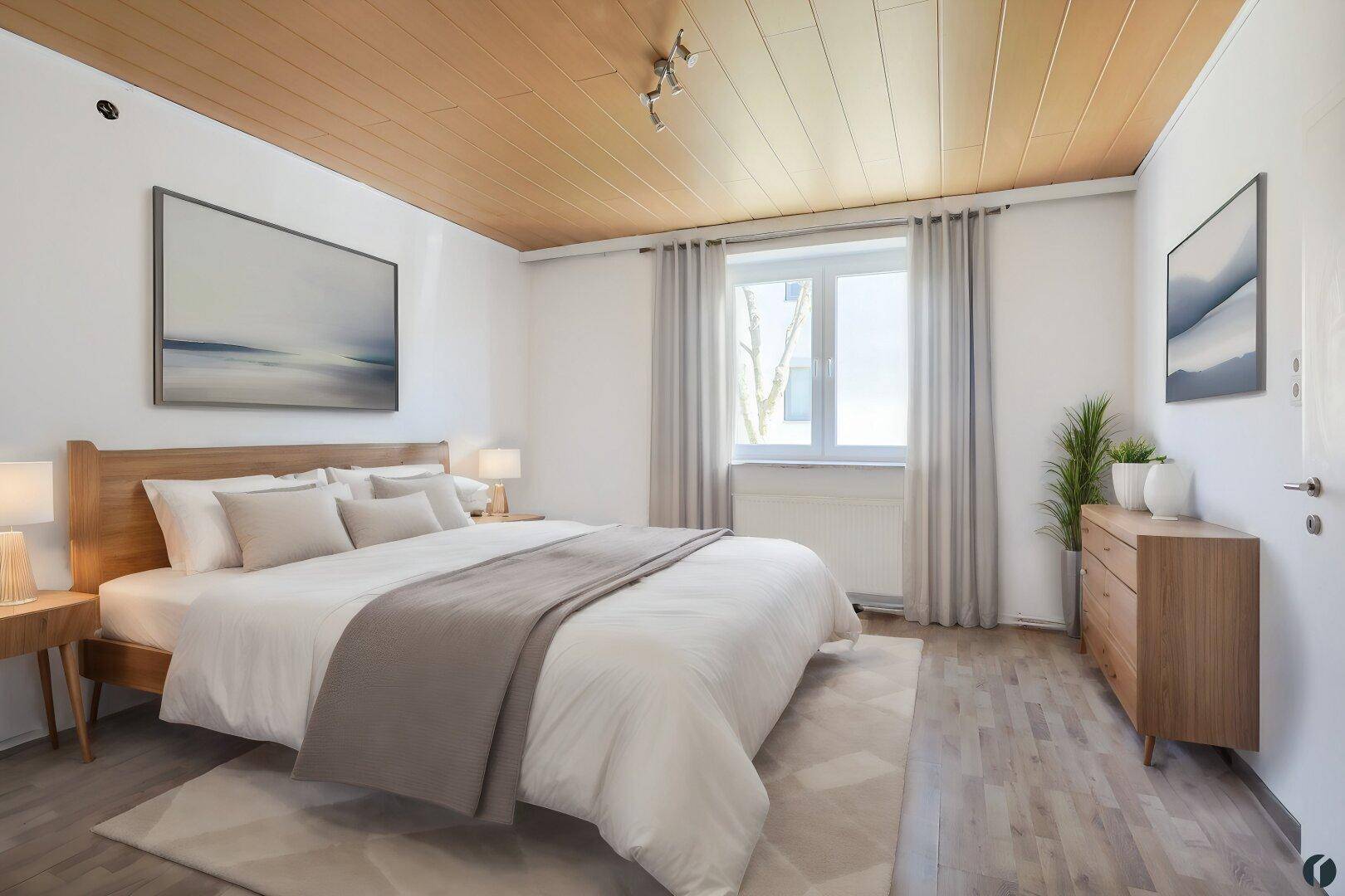 Einrichtungsbeispiel Zimmer 3 als Schlafzimmer