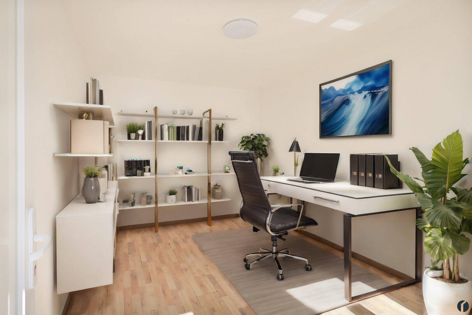 Einrichtungsbeispiel Zimmer 5 als Büro