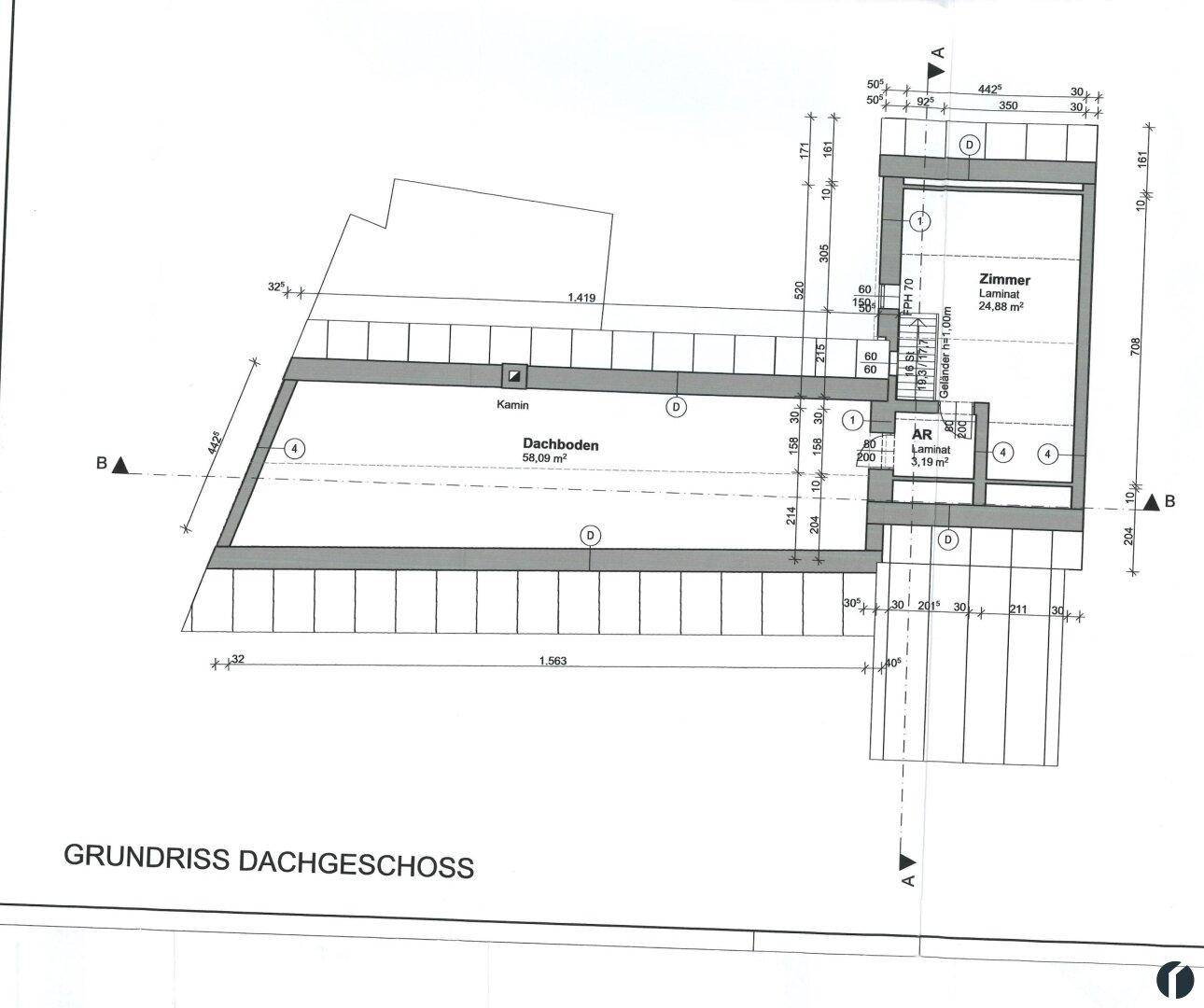 Grundriss Dachgeschoss