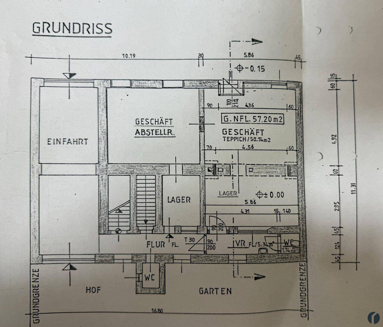 Erdgeschoss Geschäftslokal