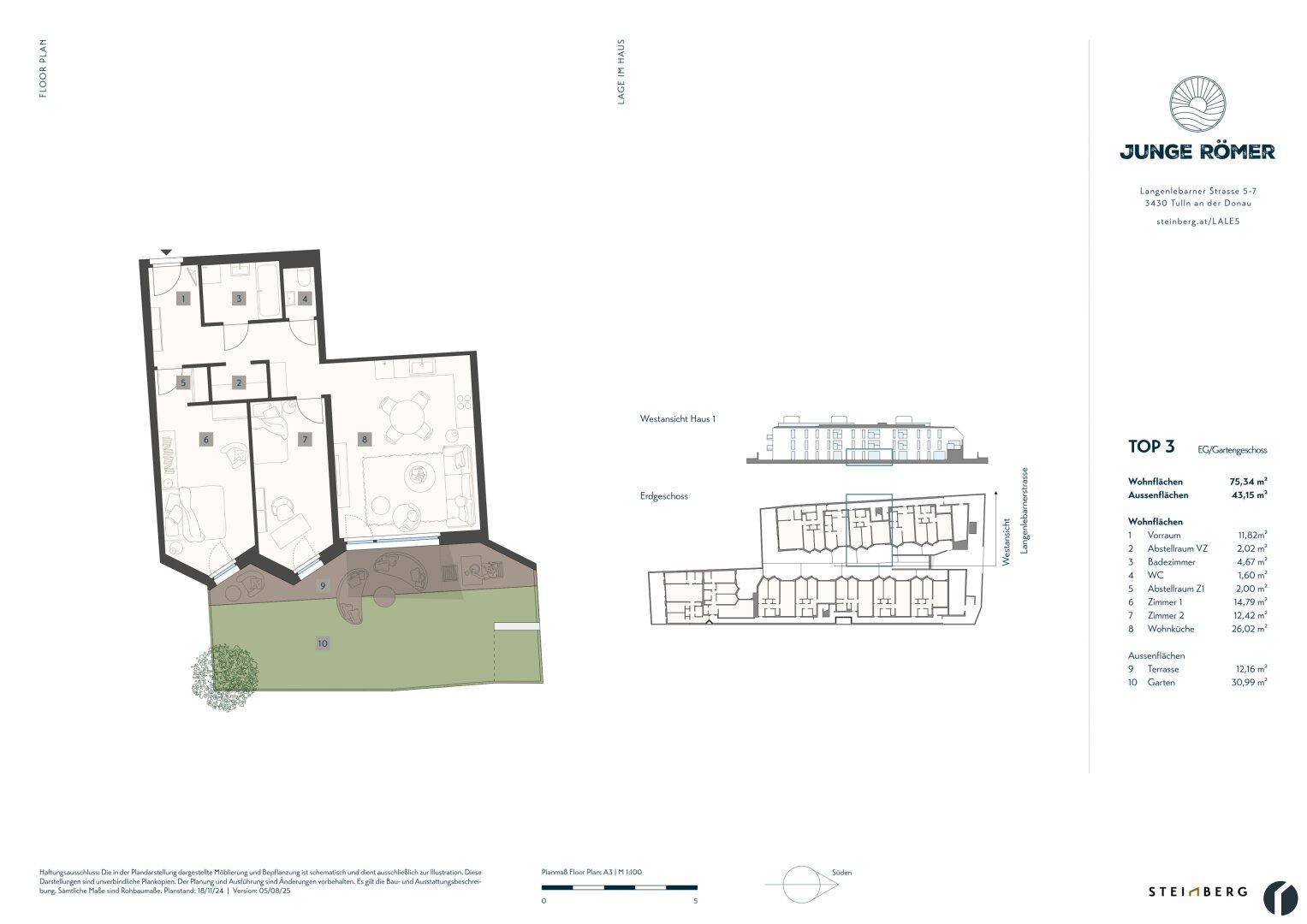 Wohnungsplan Top 3