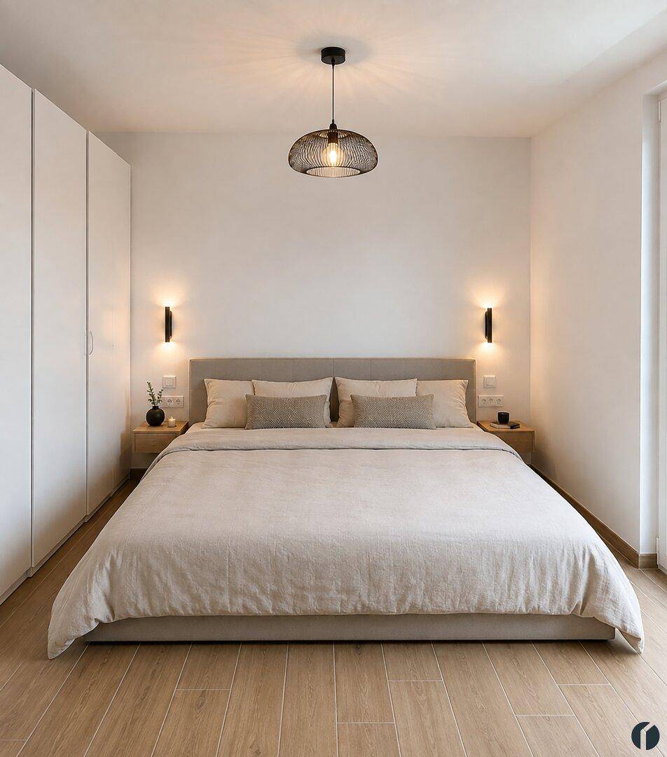 Einrichtungsbeispiel Schlafzimmer 1 (KI-generiert)