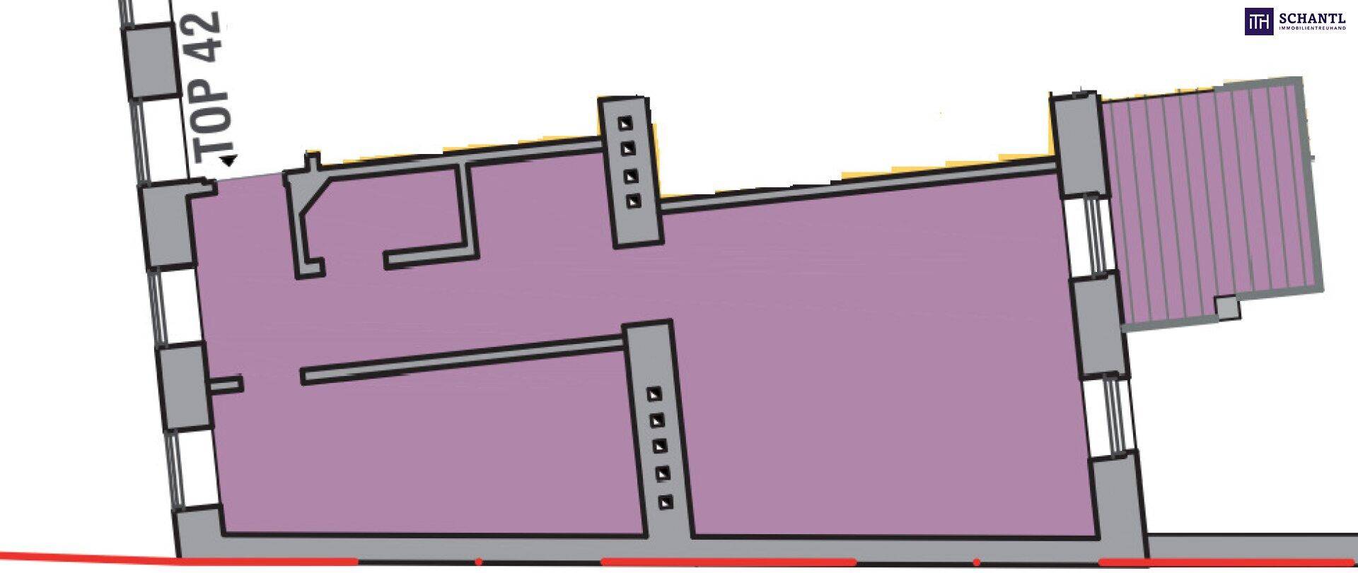 Grundriss einer Wohnung mit klarer Raumaufteilung und einem angrenzenden Balkon.