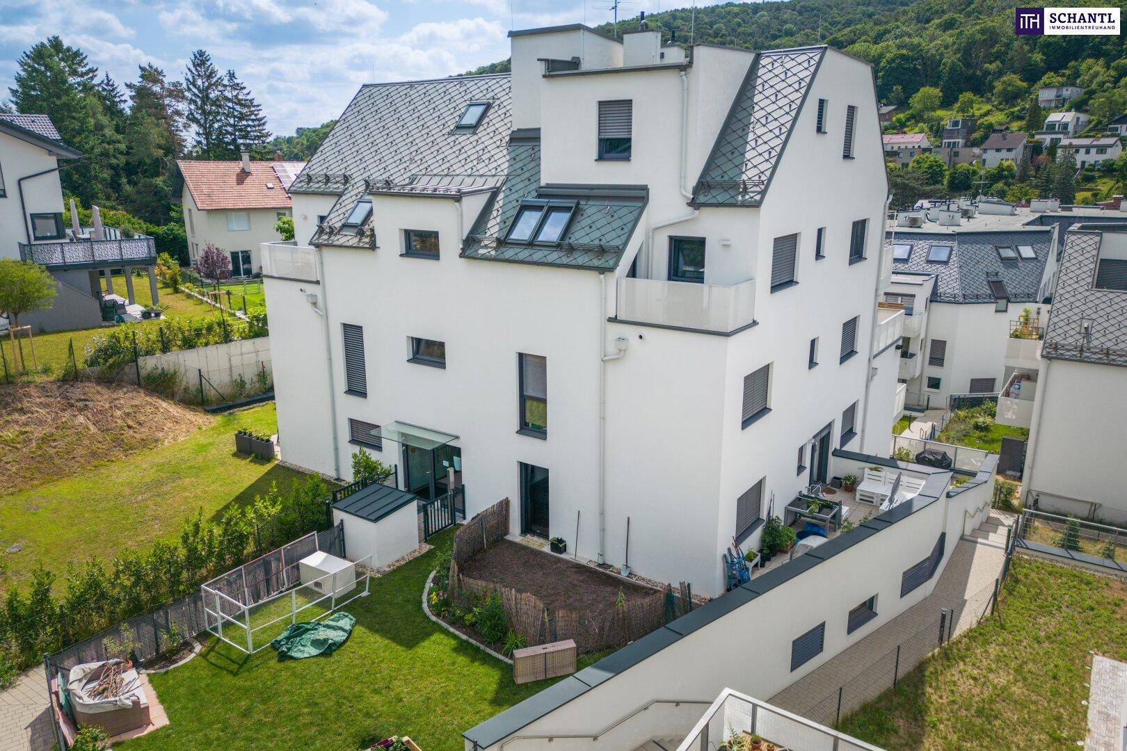 Wohnanlage, Ansicht von oben