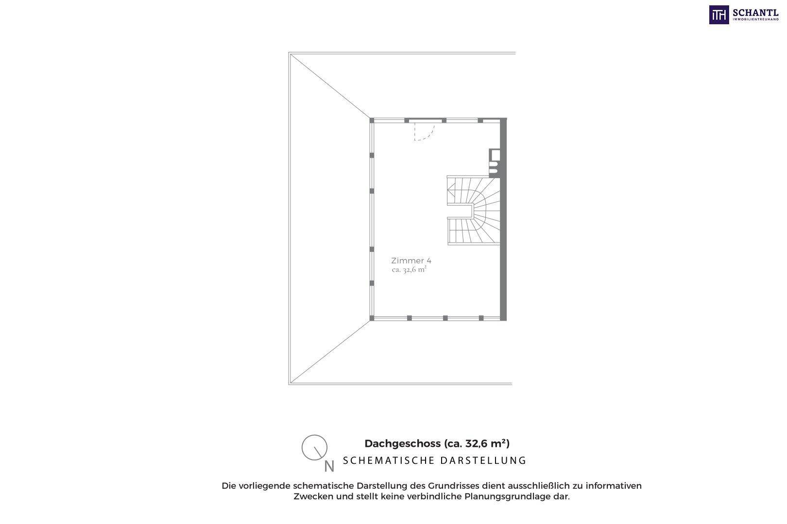 Grundriss Dachgeschoss, Schematische Darstellung