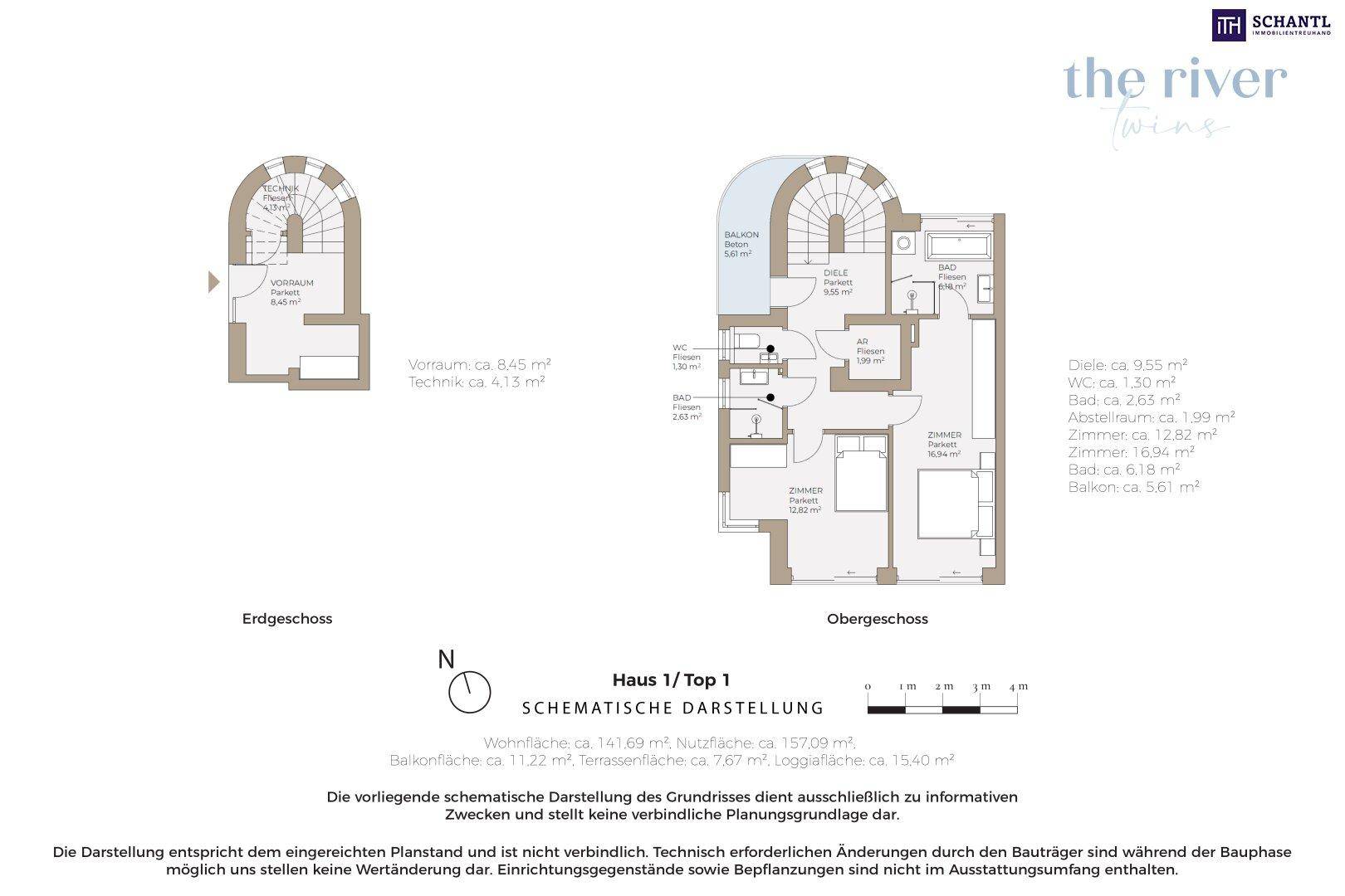 Grundriss Top 1, Schematische Darstellung
