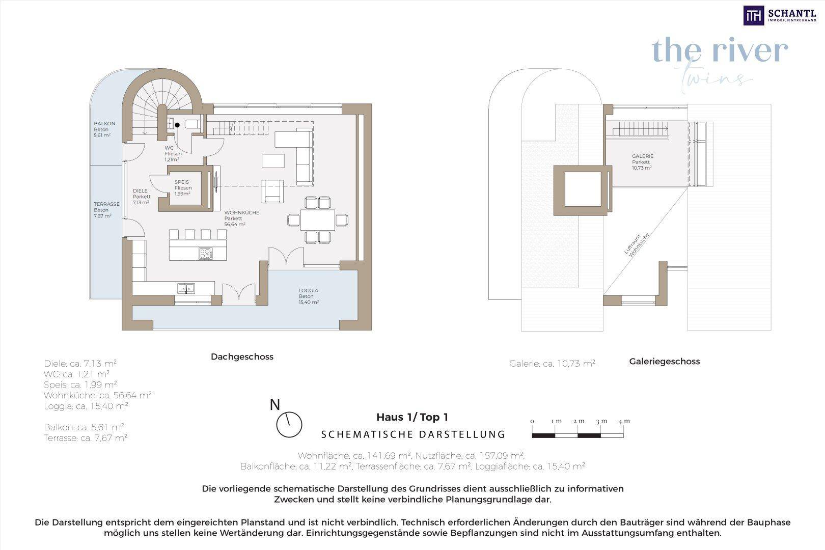 Grundriss Top 1, Schematische Darstellung