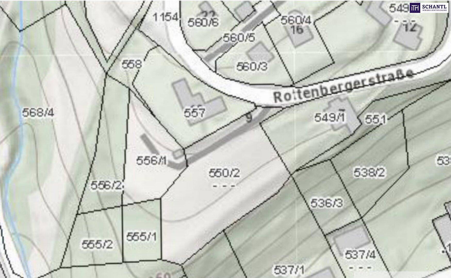 Katzensprung von Ybbs/D. – Mehr Grundstück für wenig Geld! Seltenes Baugrundstück mit genialem Donau-Blick in ruhiger Lage: 2.168 m² für großzügiges Eigenheim, Mehrgenerationenwohnen oder Wohnen &amp; Arbeiten auf einem Grundstück! - Ansicht 6
