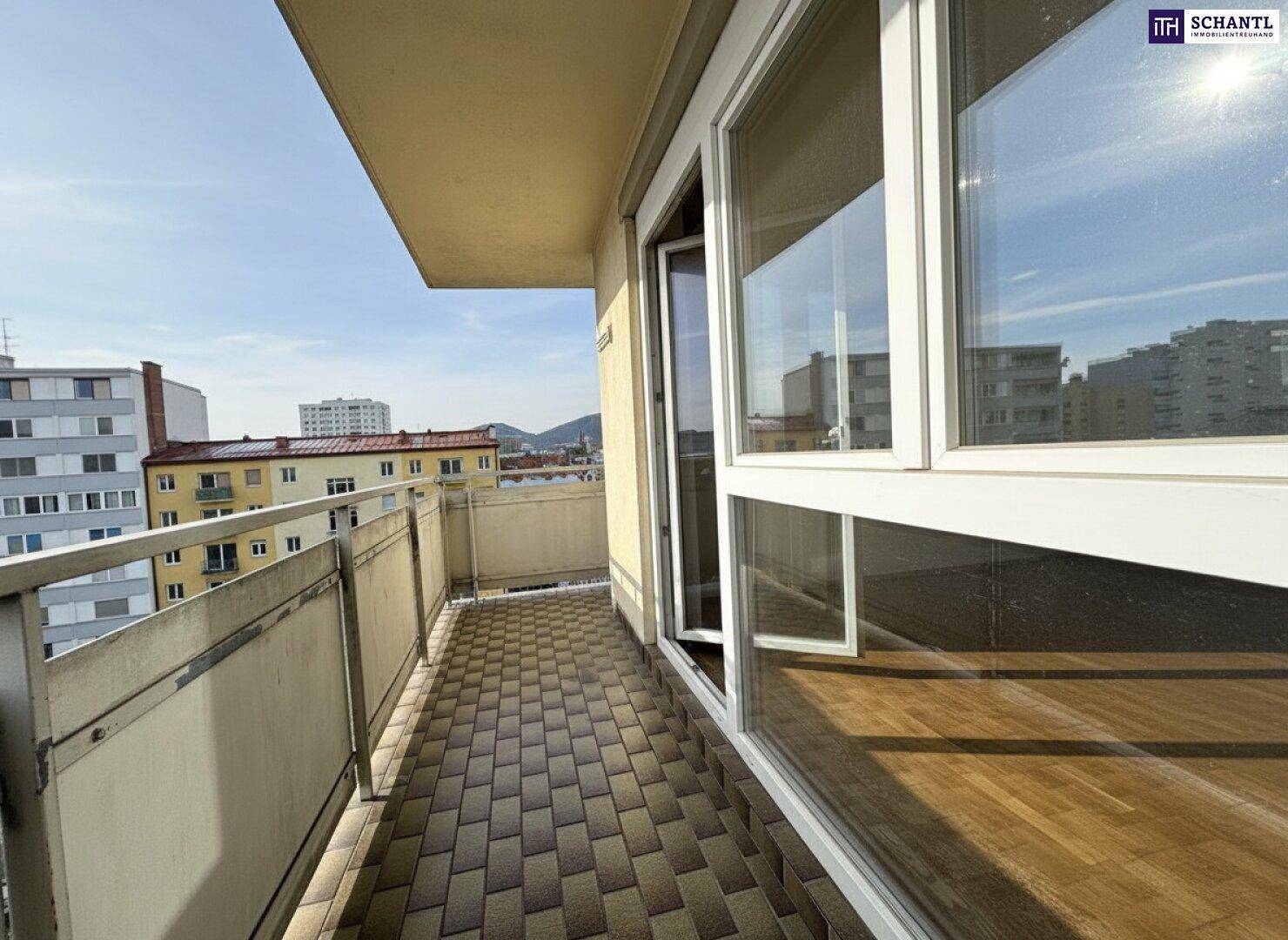Großzügige 4-Zimmer Wohnung mit 2 Balkonen + Parkplatz und viel Potenzial – 98 m² in Graz - sanierungsbedürftig! - Ansicht 5