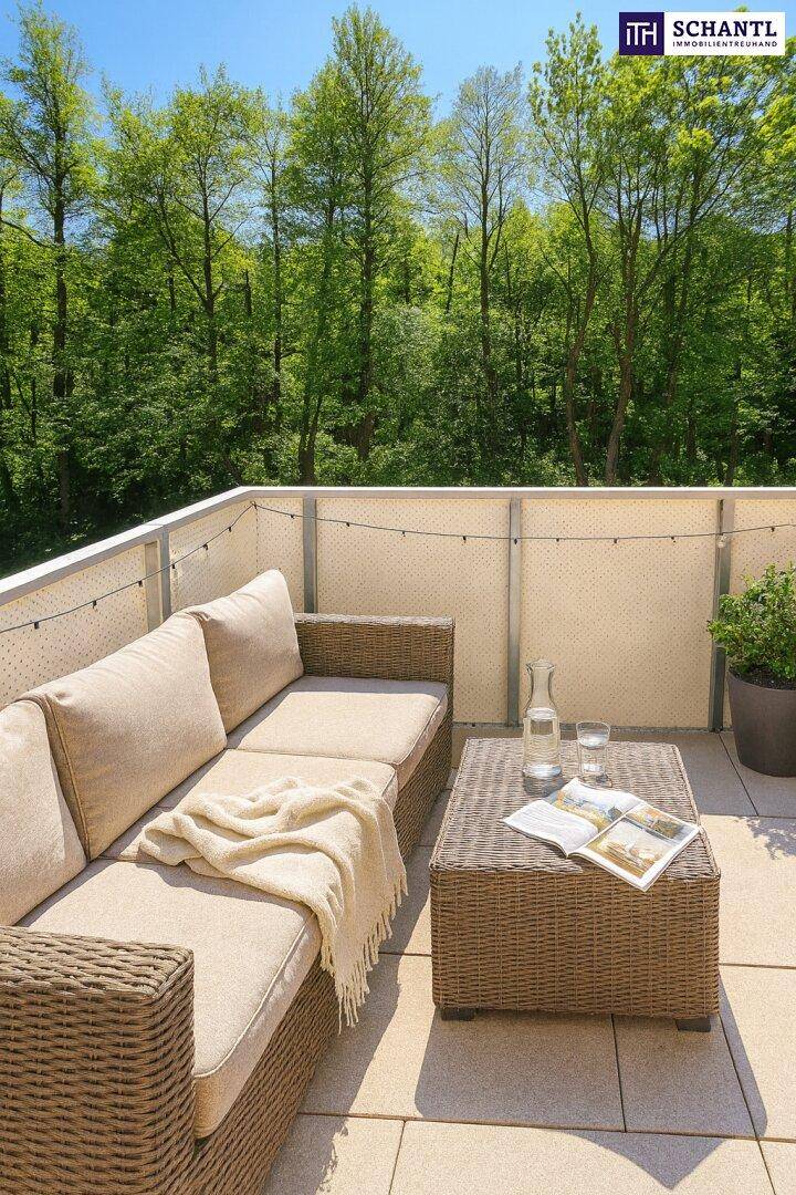FIRE SALE!! Ein Platz, der mehr kann als wohnen. Wohnen mit WOW-Effekt! Riesiger Balkon und Terrasse + Privater Dachgarten + Grün wohin das Auge reicht + Luftwärmepumpe! - Widok 3