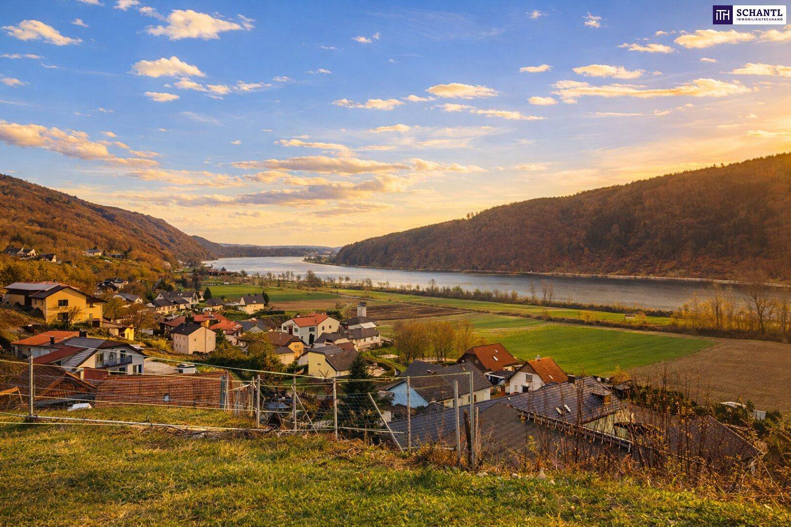 Katzensprung von Ybbs/D. – Mehr Grundstück für wenig Geld! Seltenes Baugrundstück mit genialem Donau-Blick in ruhiger Lage: 2.168 m² für großzügiges Eigenheim, Mehrgenerationenwohnen oder Wohnen &amp; Arbeiten auf einem Grundstück! - Ansicht 5