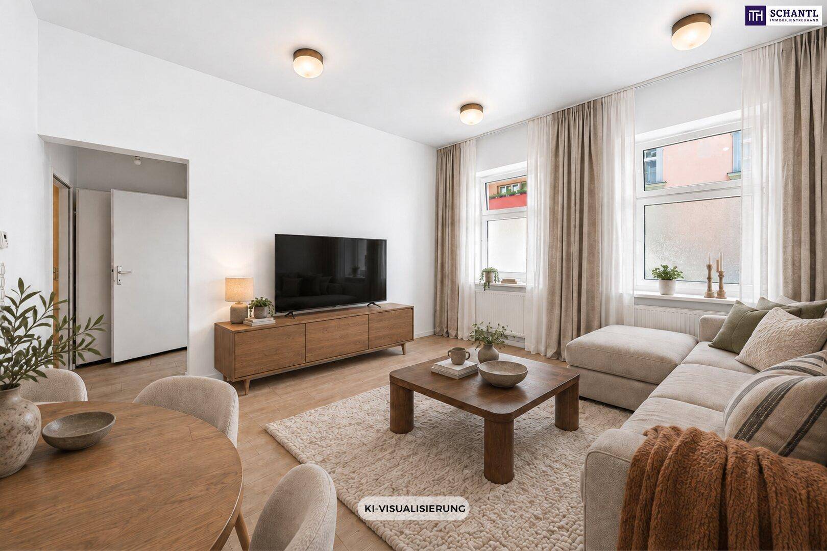 Wohnzimmer, KI Visualisierung