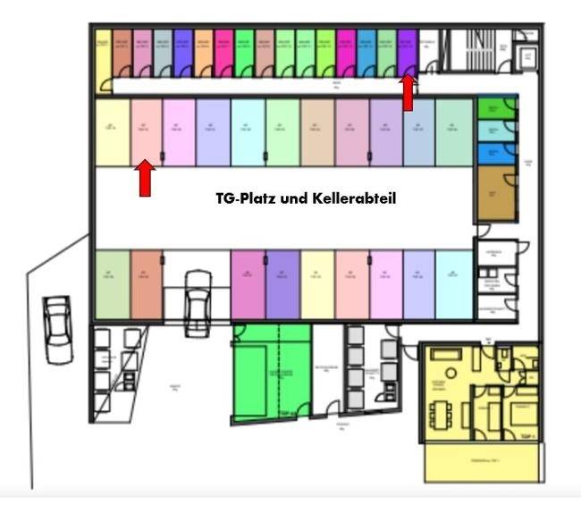 Grundriss TG und Keller ohne Maßstab