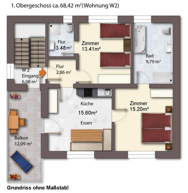 Grundriss 1. Obergeschoss