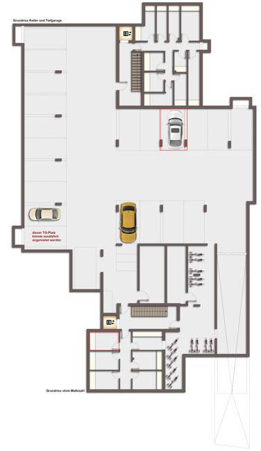 Grundriss Keller & Tiefgarage ohne Maßstab