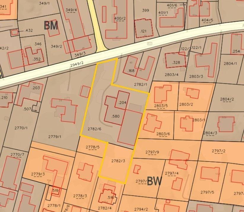 Lageplan / Widmungsplan neu gerahmt
