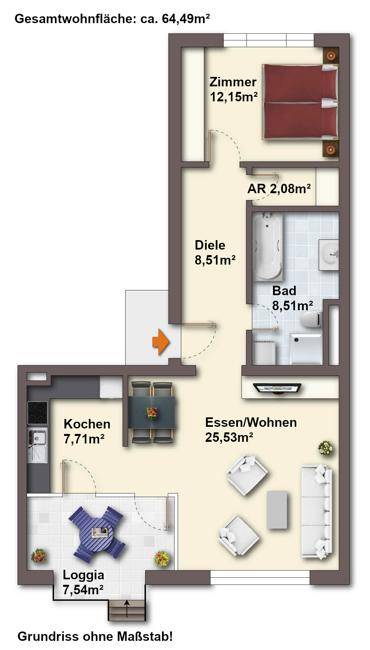 Grundriss ohne Maßstab