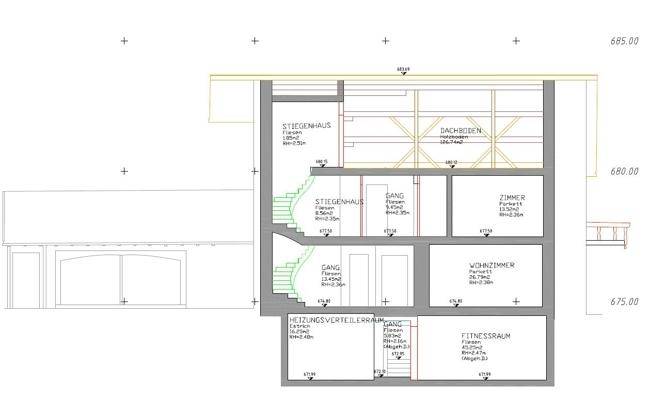 Grundriss Schnittplan