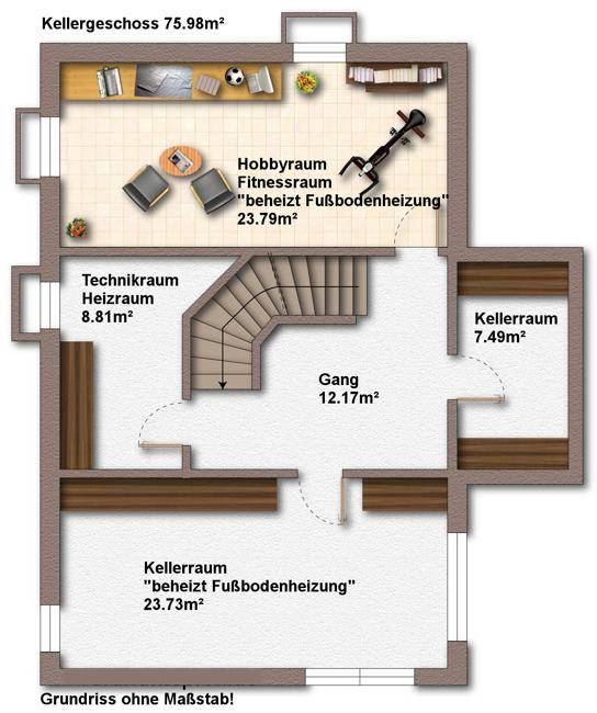 Grundriss KG ohne Maßstab