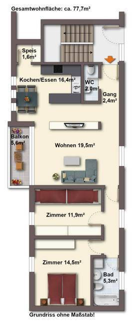 Grundriss ohne Maßstab