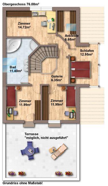 Grundriss OG ohne Maßstab