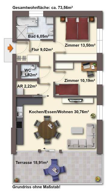 Grundriss ohne Maßstab