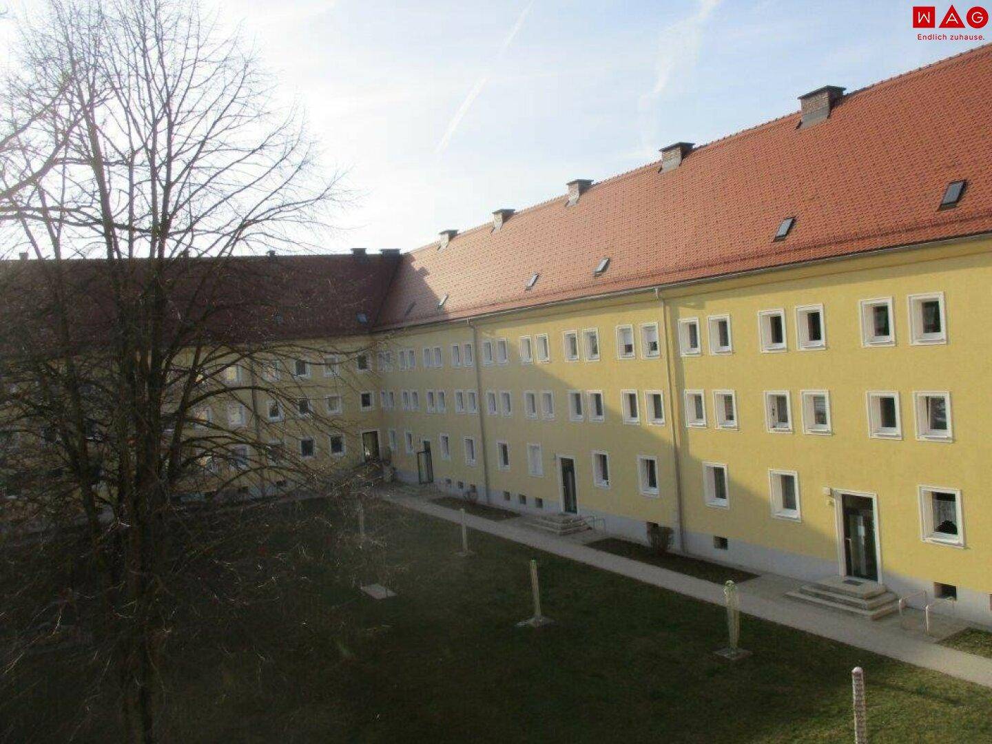 aus dem Fenster blicken hauseingangseitig