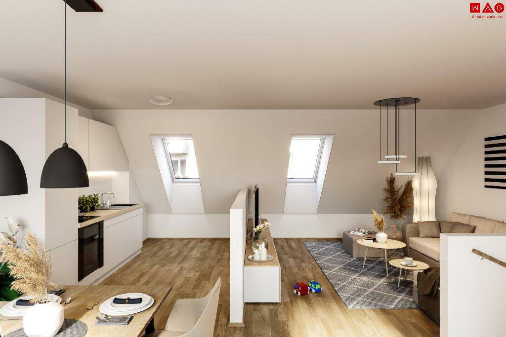 WAG Wohnbereich Dachterrassenwohnung