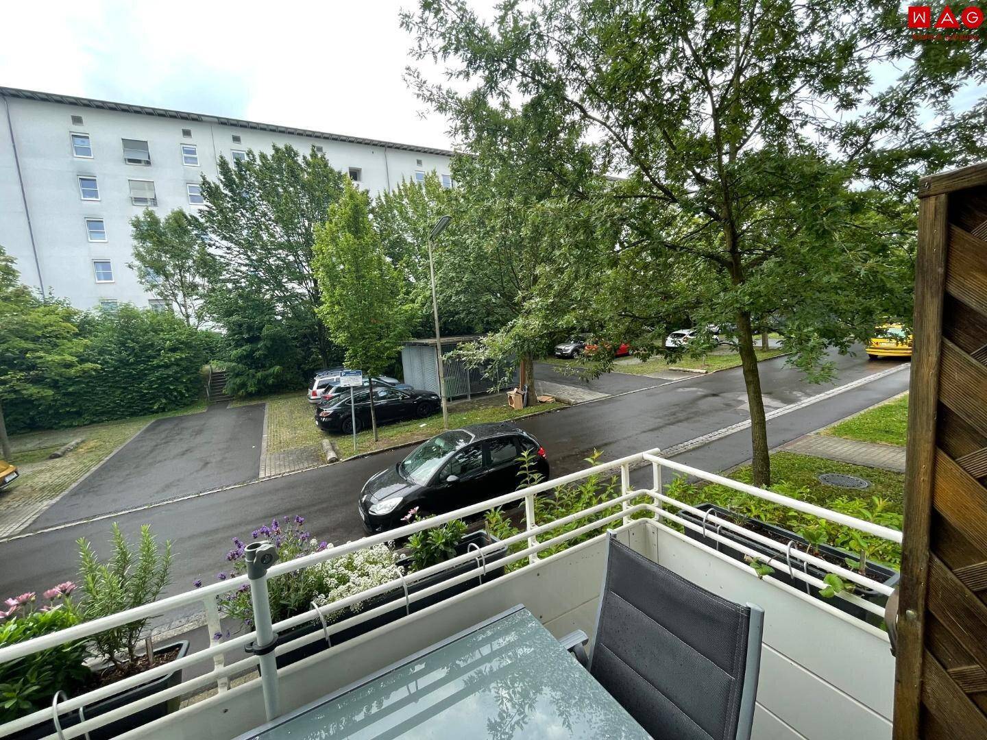 Blick vom Balkon