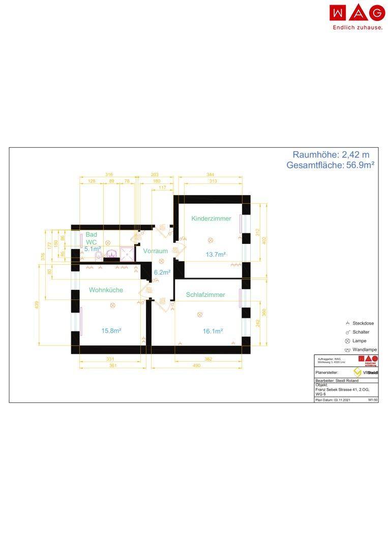 Plan Sebekstraße 41, Top 6