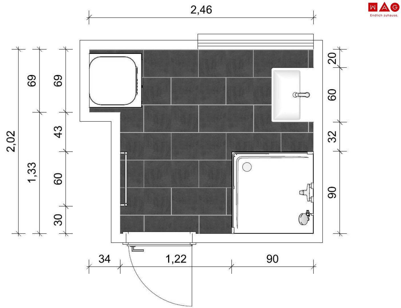 Badezimmerplan