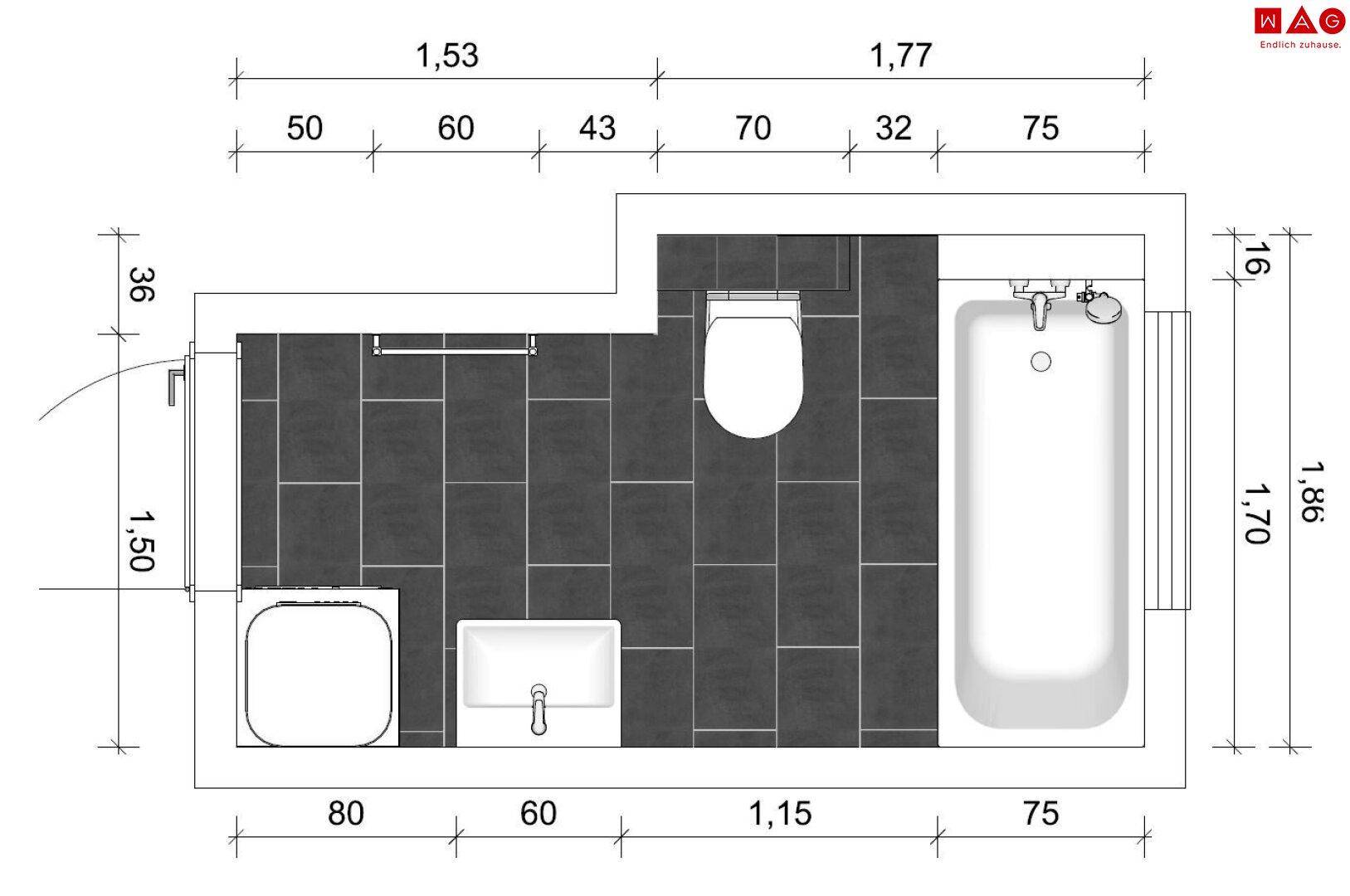 Plan neues Badezimmer
