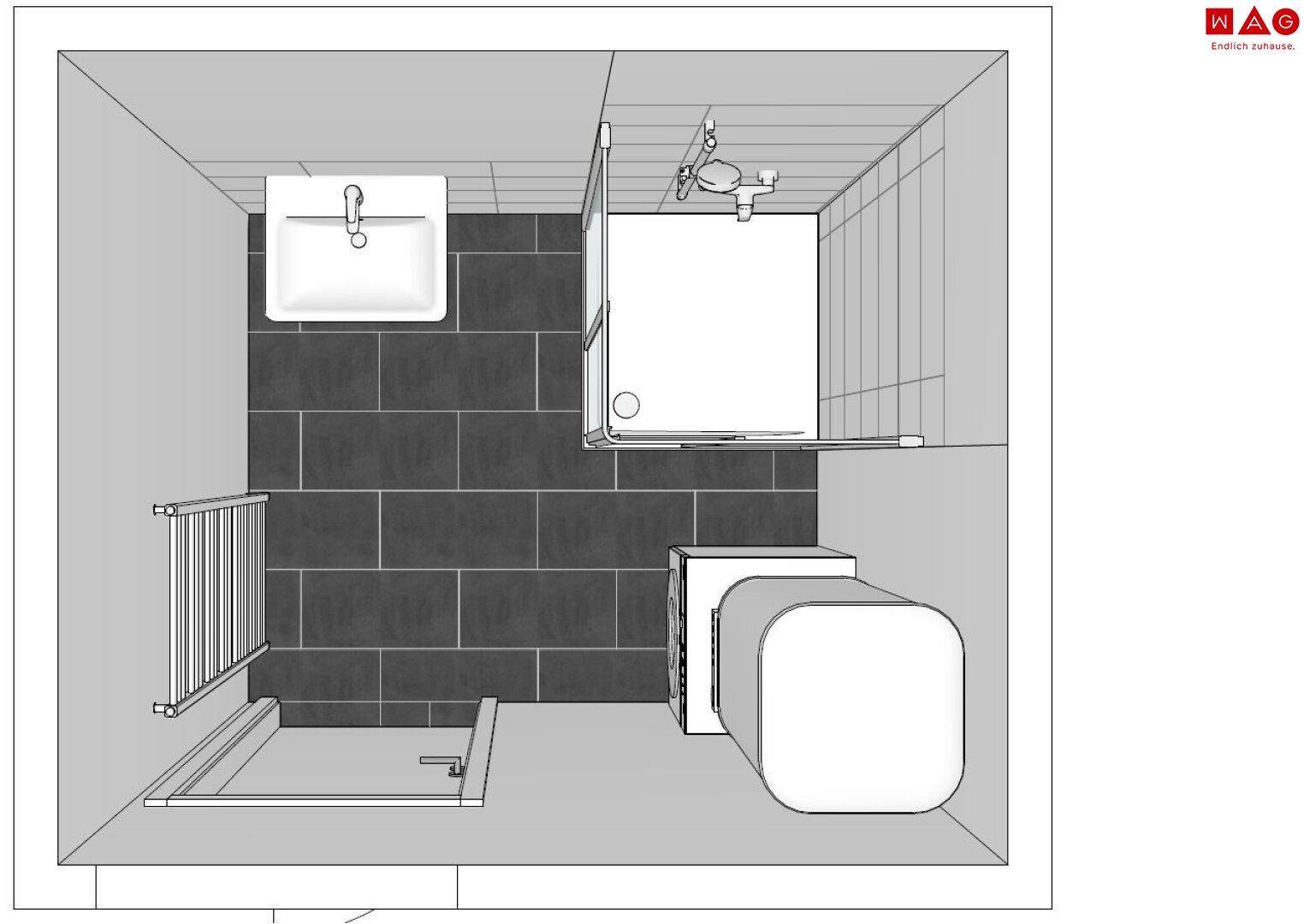 Neues Badezimmer mit Dusche