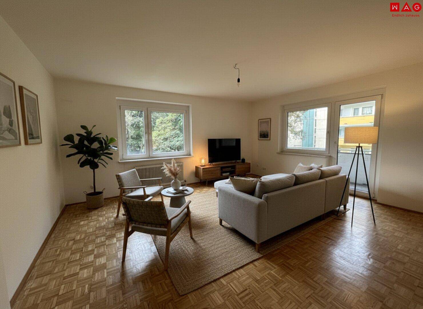 Wohnzimmer KI generiert